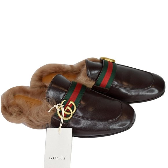 brown gucci slippers